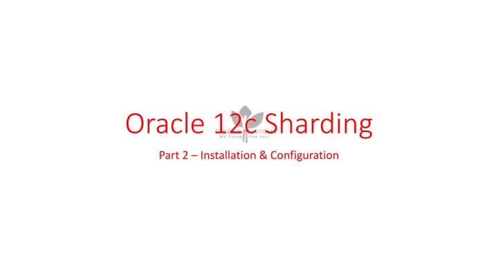 oracle 12c sharding n.w