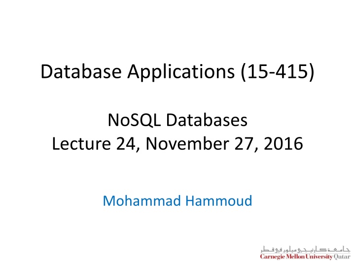 database applications 15 415 n.w