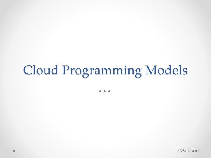 cloud programming models n.w
