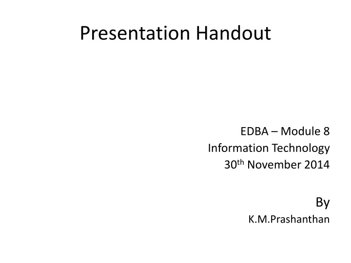 presentation handout n.w