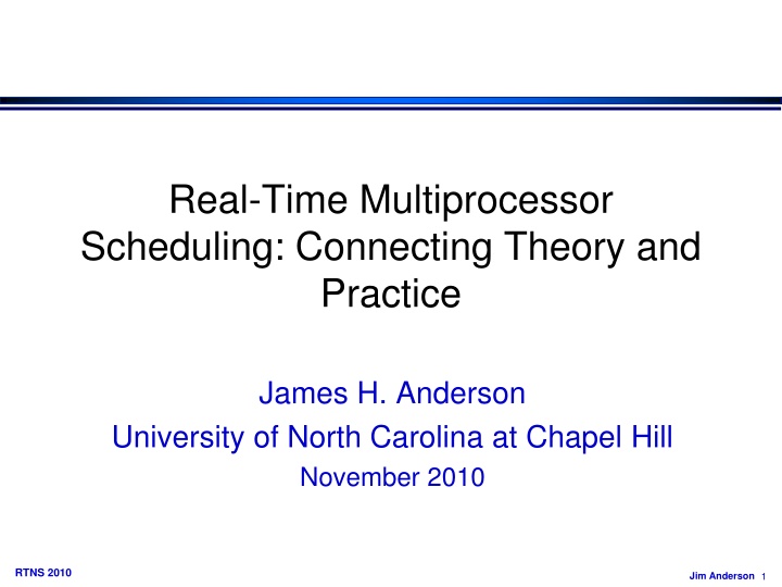 real time multiprocessor scheduling connecting n.w