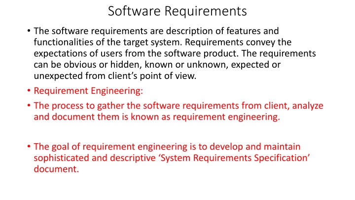 software requirements n.w