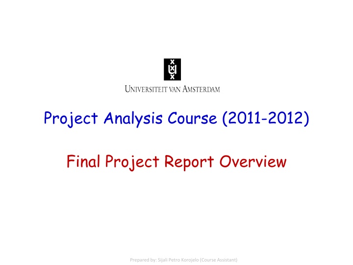 project analysis course 2011 2012 n.w