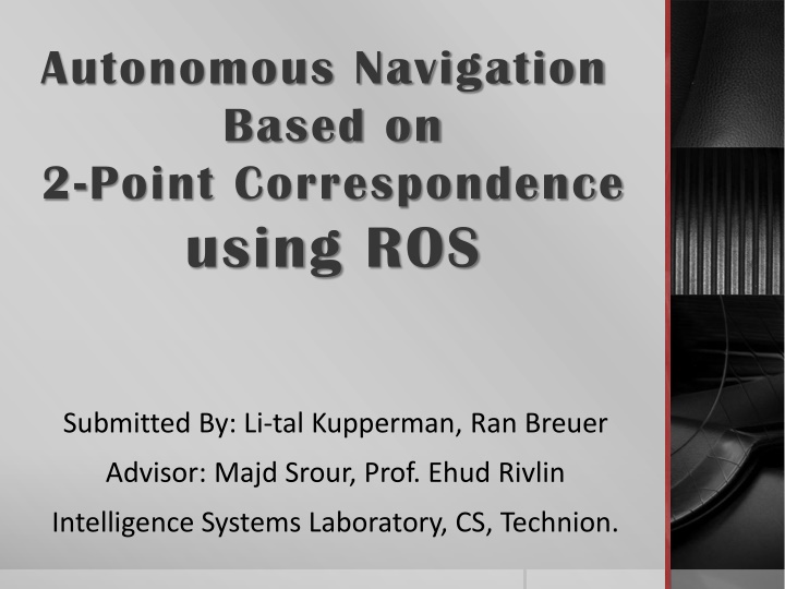 autonomous navigation based on 2 point n.w