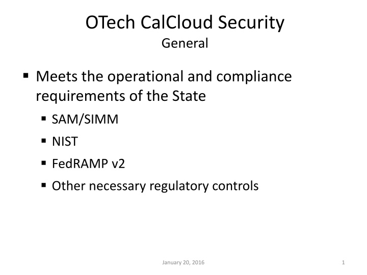 otech calcloud security general n.w