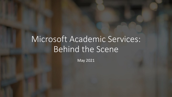 microsoft academic services behind the scene n.w