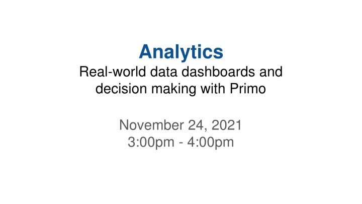 analytics n.w