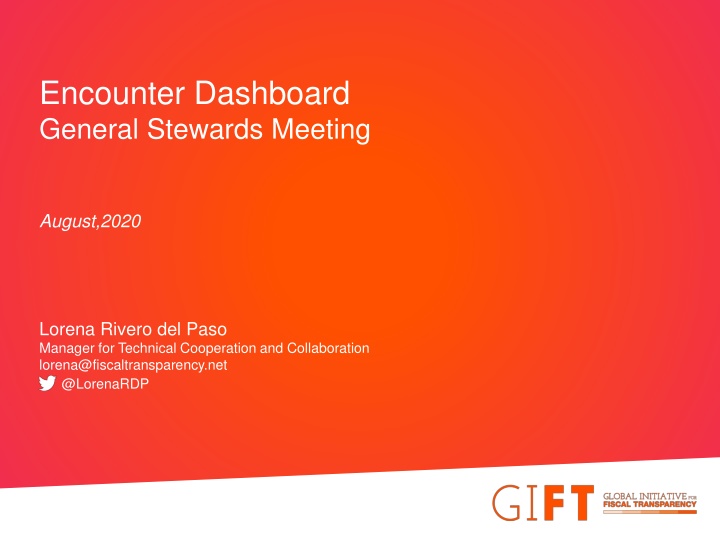 encounter dashboard general stewards meeting n.w