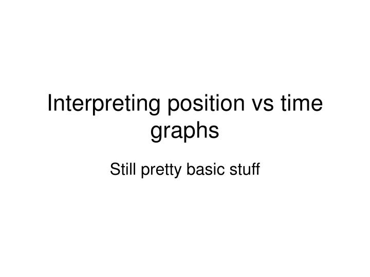 interpreting position vs time graphs n.w