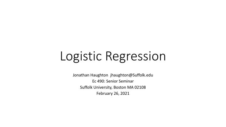 logistic regression n.w