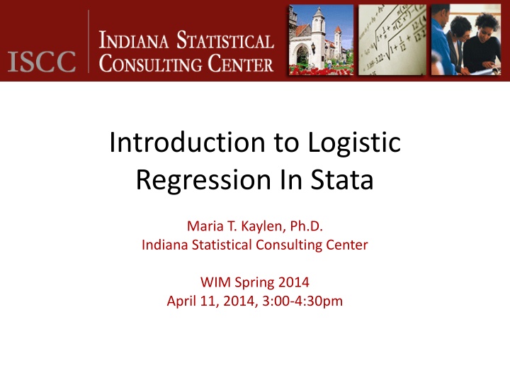 introduction to logistic regression in stata n.w