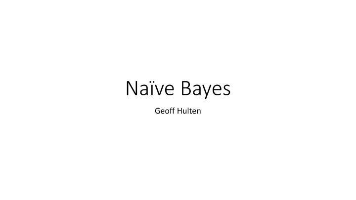 na ve bayes n.w