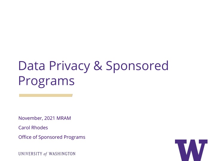 data privacy sponsored programs n.w