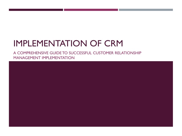implementation of crm n.w