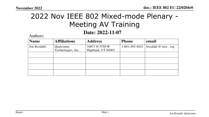 doc ieee 802 ec 22 0204r0 n.w