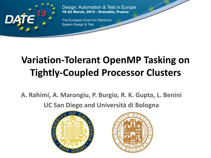 variation tolerant openmp tasking on tightly n.w