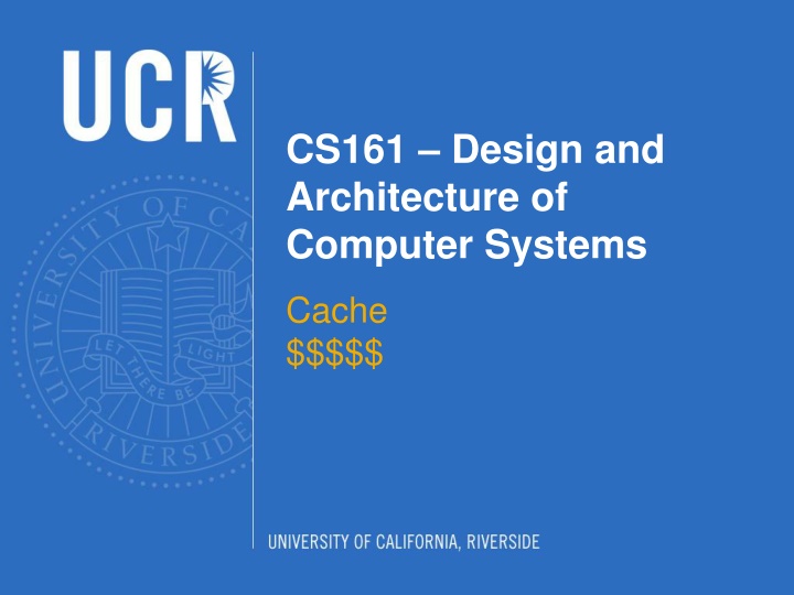 cs161 design and architecture of computer systems n.w