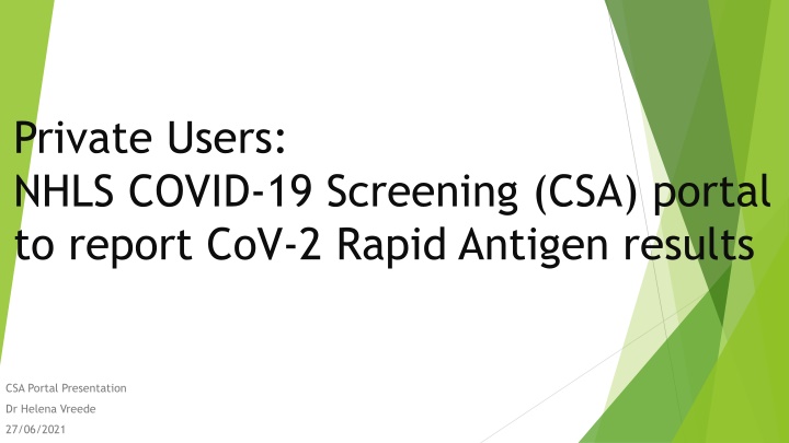 private users nhls covid 19 screening csa portal n.w