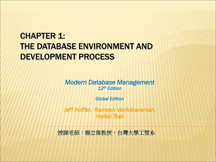 chapter 1 the database environment n.w