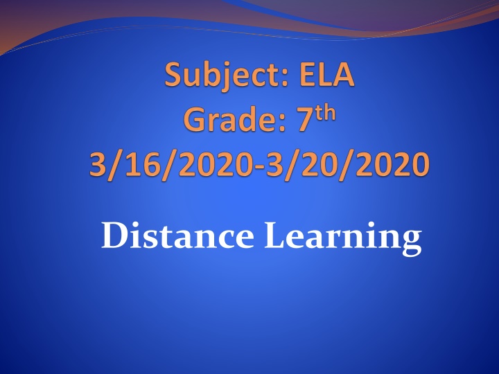 distance learning n.w