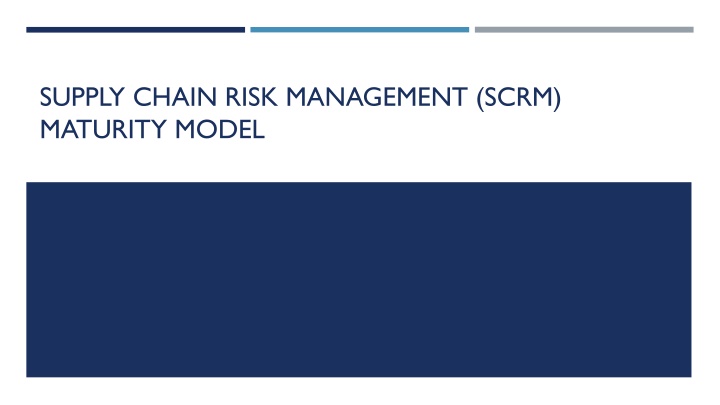 supply chain risk management scrm maturity model n.w