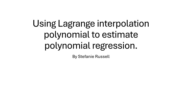 using lagrange interpolation polynomial n.w