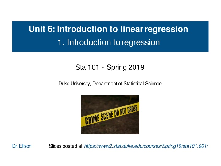 unit 6 introduction to linearregression n.w
