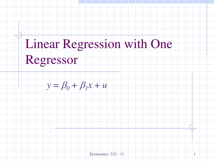linear regression with one regressor n.w