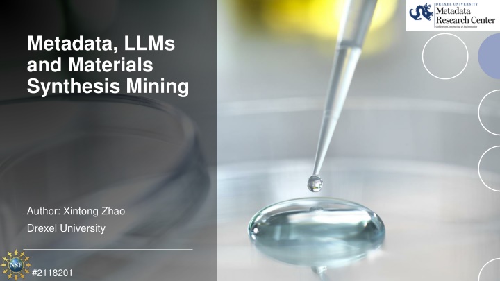 metadata llms and materials synthesis mining n.w