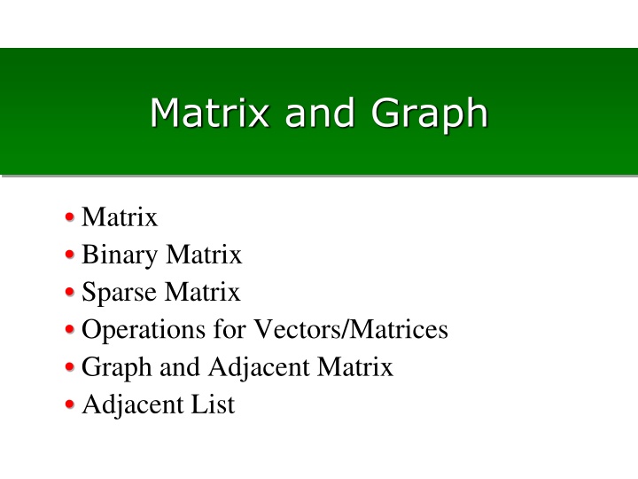 matrix and graph n.w