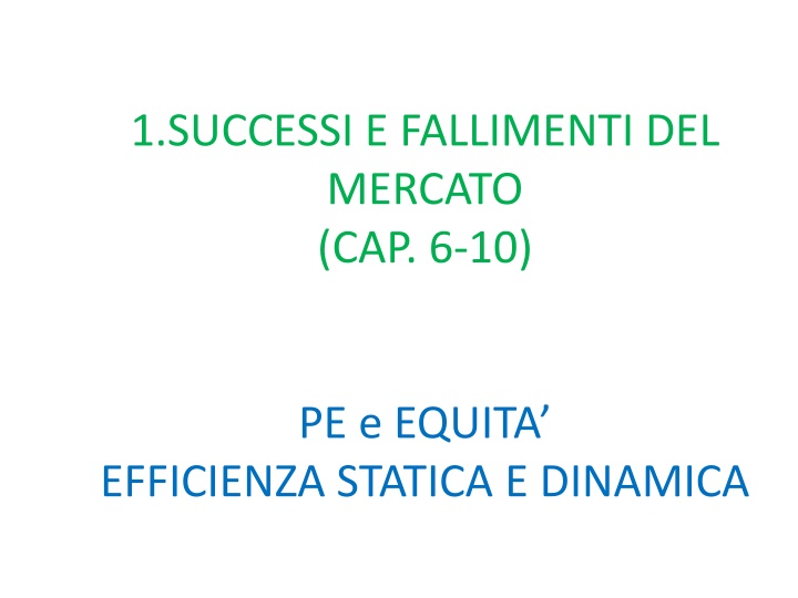 1 successi e fallimenti del mercato cap 6 10 n.w