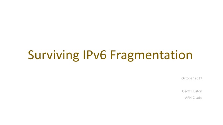 surviving ipv6 fragmentation n.w