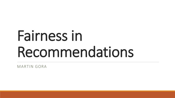 fairness in fairness in recommendations n.w