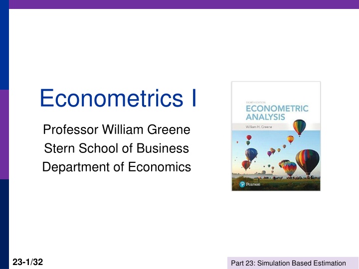 econometrics i n.w