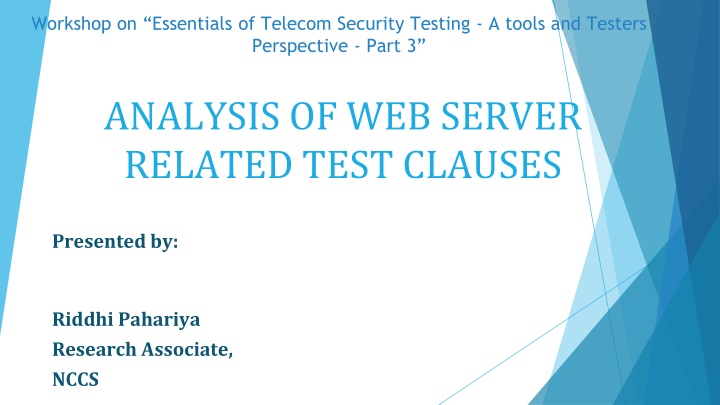 workshop on essentials of telecom security n.w