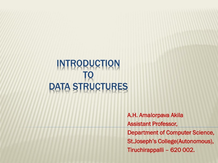 introduction to data structures n.w
