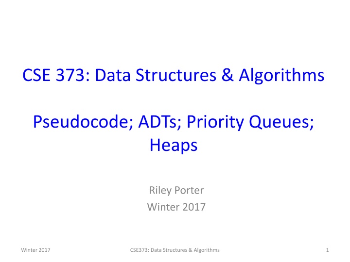 cse 373 data structures algorithms n.w