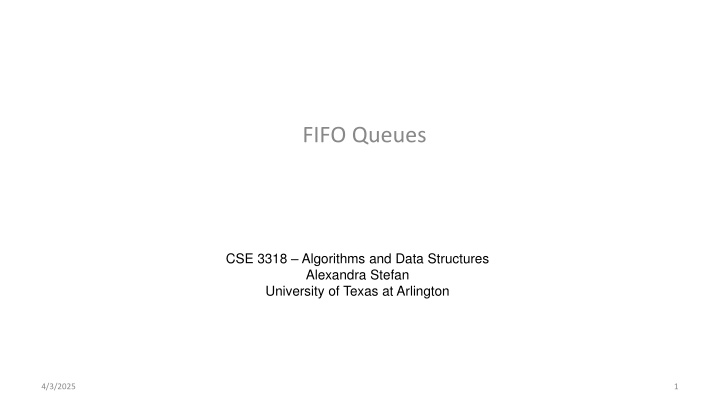fifo queues n.w