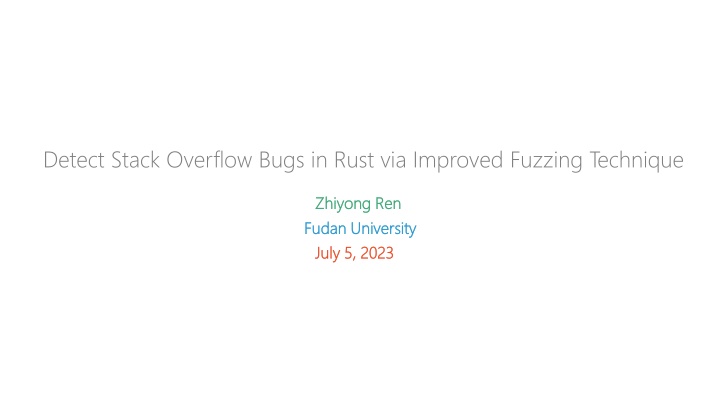 detect stack overflow bugs in rust via improved n.w