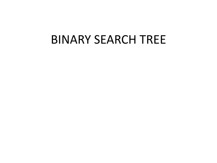 binary search tree n.w