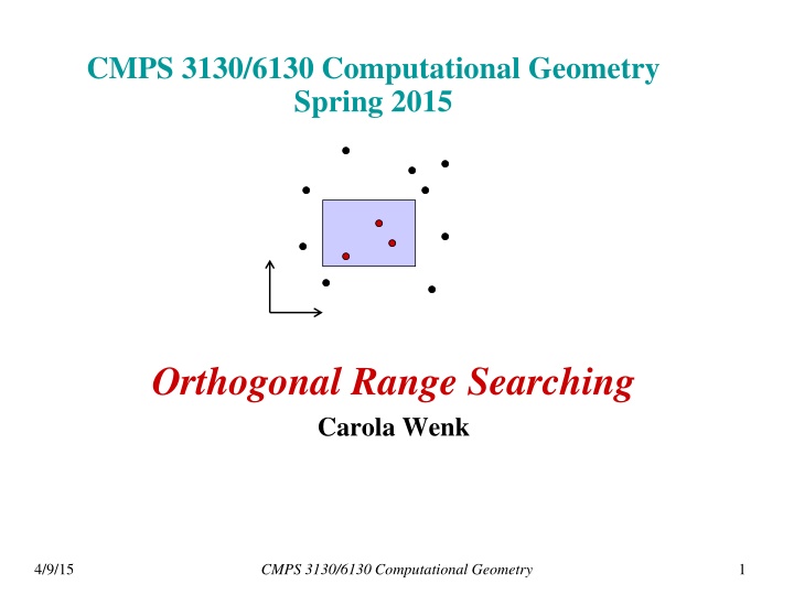cmps 3130 6130 computational geometry spring 2015 n.w