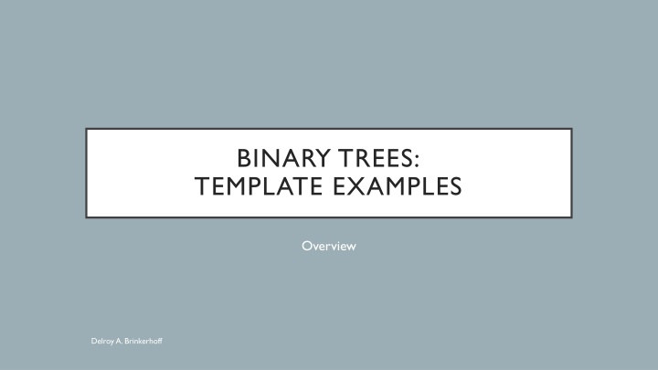 binary trees template examples n.w