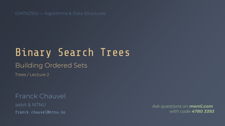 idata2302 algorithms data structures n.w