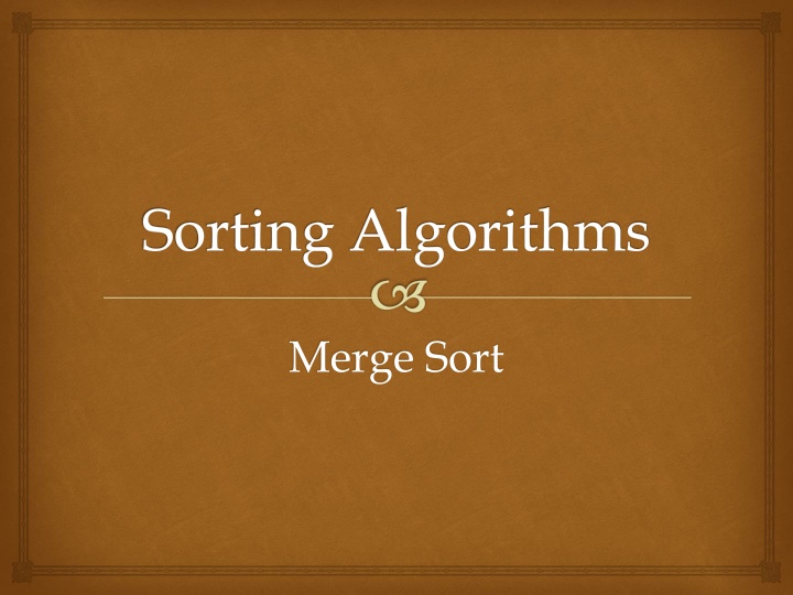 sorting algorithms n.w