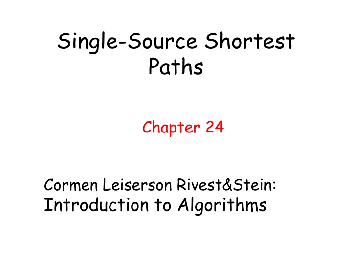 single source shortest paths n.w