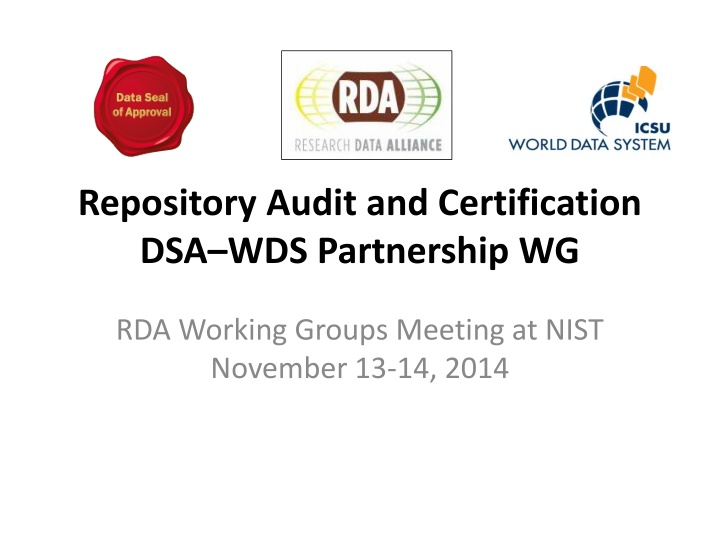 repository audit and certification n.w