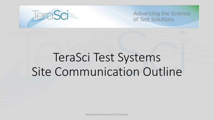 terasci test systems site communication outline n.w
