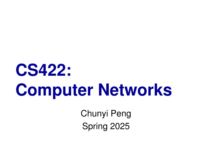 cs422 computer networks n.w