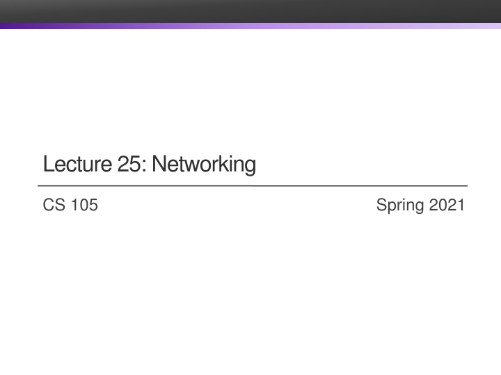 lecture 25 networking n.w