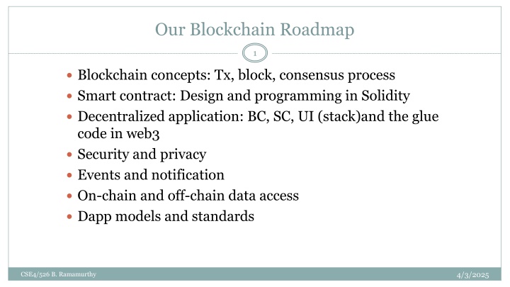 our blockchain roadmap n.w